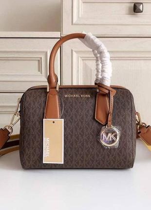 Женская сумка - саквояж michael kors hayes duffle коричневая