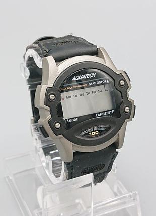 Вінтажний чоловічий годинник 90-х aquatech alarm chronograph