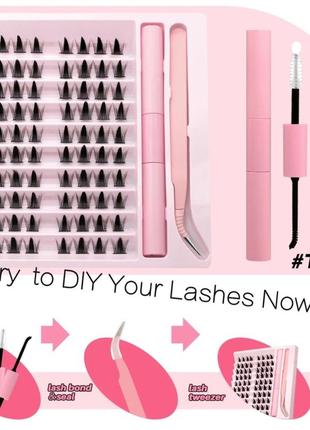 Накладні вії з туш-клеєм