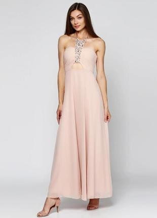 Довге вечірнє, випускне плаття h&m з декором.