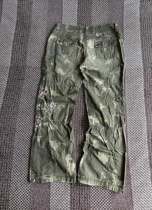 Diesel baggy fit camo y2k style брюки женские оригинал бы в