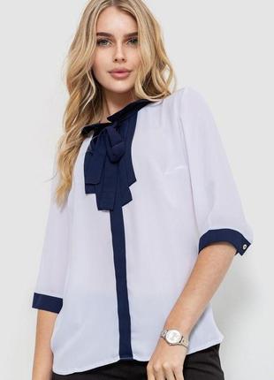 Блуза жіноча, колір біло-синій, 172r11-2