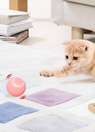 Іграшка для кішки usb smart м'яч-кулька petgravity з хаотичним рухом і світловою панеллю5 фото