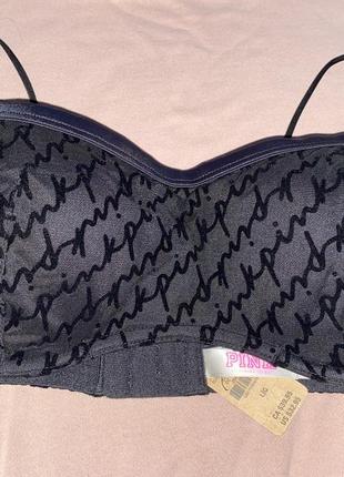 Бюстгалтер mesh push-up bralette victoria's secret pink2 фото