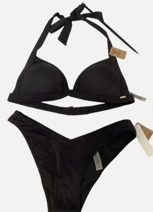 Купальник victoria’s secret swim push up halter triangle та  bikini top v-front bottom