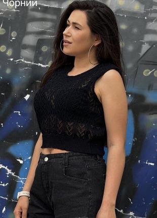 Ажурный нежный топ