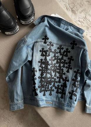 Джинсова куртка chrome hearts