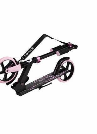 Дитячий самокат lionelo luca balck carbon pink4 фото