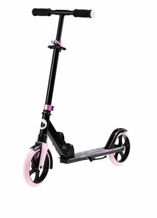 Дитячий самокат lionelo luca balck carbon pink1 фото