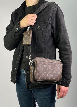 Чоловіча сумка преміум якості у брендовому стилі1 фото