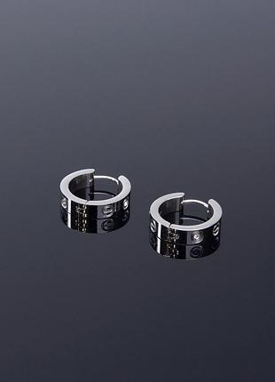 Біжутерія сережки каміння срібні 026393