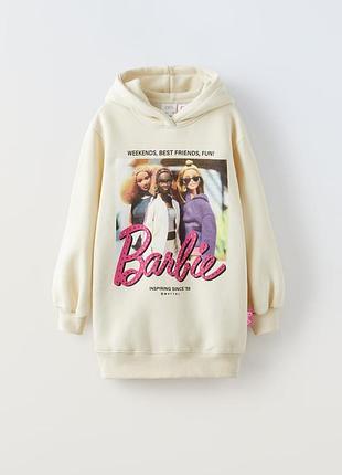 Сукня худі платье zara зара barbie барби барбі на флісі р. 164 на 13-14 р