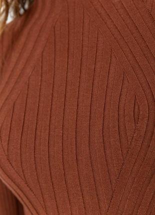 Гольф жіночий однотонний, колір коричневий, 204r0385 фото