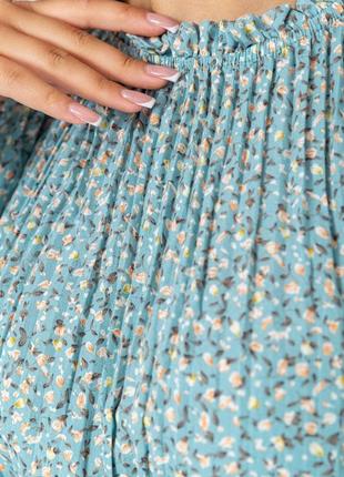 Сукня вільного крою шифонова, колір світло-бірюзовий, 204r7015 фото
