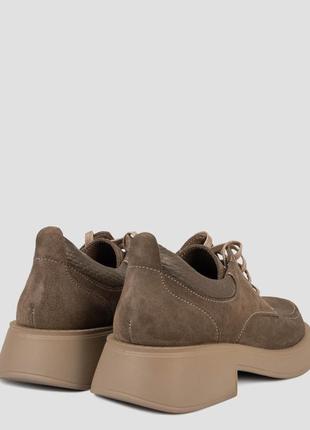 Полуботинки женские демисезонные бежевые натуральная замша украина estilo - размер 36...