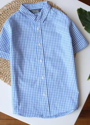 Качественная легкая коттоновая рубашка в клетку primark 3-4 года
