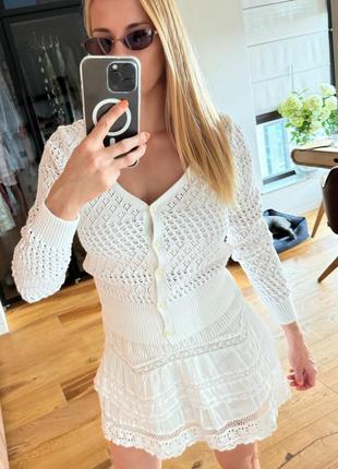 Белый кардиган ralph lauren