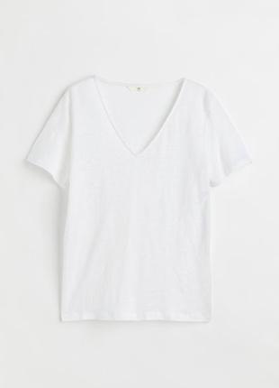 Новая льняная футболка h&m, 100% лен