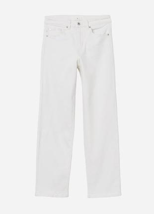 Нові укорочені прямі, слім джинси h&m з високою посадкою
