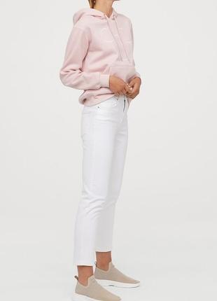 Нові укорочені прямі, слім джинси h&m з високою посадкою