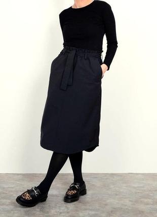 Юбка трапецией миди marks and spencer m-l/10-12 размер