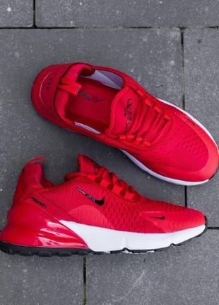Мужские кроссовки в стиле nike air max 270 найк / демисезонные / весенние, летние, осенние / сетка, текстиль / красные, белые