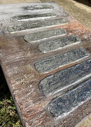 Картина с текстурой минимализм «серебряные линии»