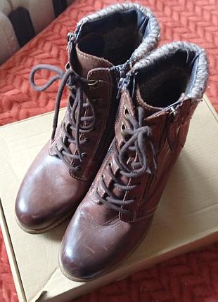 Ботильоны кожаные