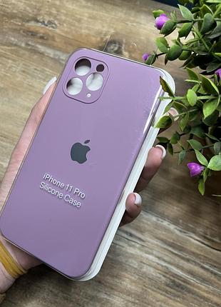 Чехол на айфон 11 о iphone 11 pro силикон кейс silicone case сиреневый
