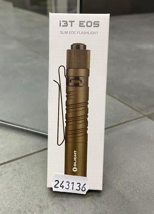 Ліхтар olight i3t eos desert tan, 60 м, 180 лм, ipx8, надкомпактний ліхтарик ручний3 фото