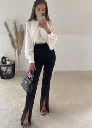 Jdy! лосины клеш на высокой посадке брюки с разрезами расклешенные