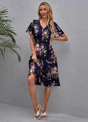 Легка сукня у квітковий принт #721#3 фото