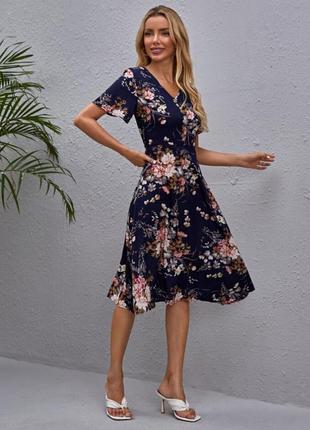 Легка сукня у квітковий принт #721#6 фото