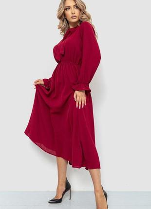 Ошатне плаття, колір бордовий, 204r6013 фото