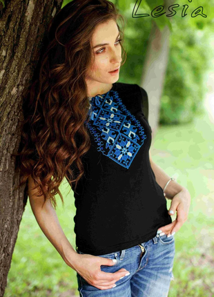 Футболка вышиванка женская, вишиванка жіноча батал