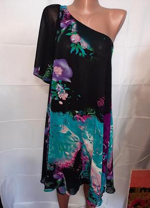 Праздничное платье на одно плечо, размер 42