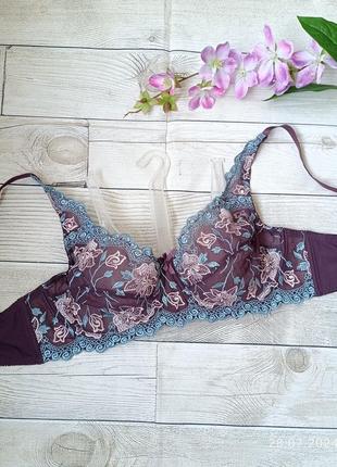 Кружевной бюстгальтер бралет на косточку без поролона