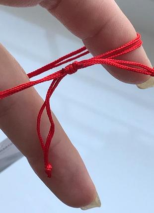 Красная нить серебро 925 браслет красный серебряный оберег бесконечность 9352 фото