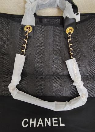 Шопер,пляжная сумка в стиле шанель