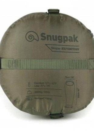 Спальний мішок  snugpak sleeper expedition -17°c 220 х 80 х 42 olive3 фото