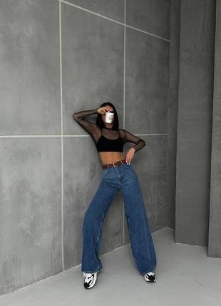 Джинсы палаццо прямые трубы