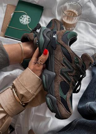 Женские кроссовки в стиле new balance 9060 Сенсел беленс / демисезонные / весенние, летние, осенние / замша, кожа, текстиль / черные, белые, серые, розовые