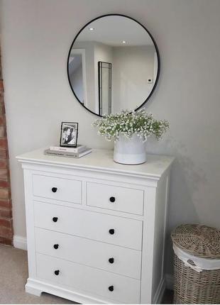 Плетеная из лозы корзина круглая с крышкой для белья минимализм уют