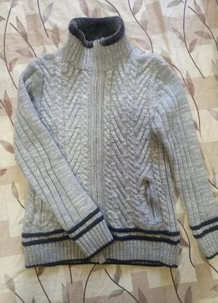 Дуже теплий чоловічий світер, кофта на блискавці