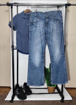 Мужские джинсы клеш.