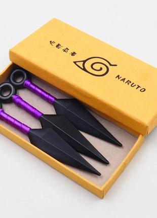 Пластикові іграшкові японські кинджали kunai. наруто узумакі. кунай наруто. фіолетові. коспейл наруто