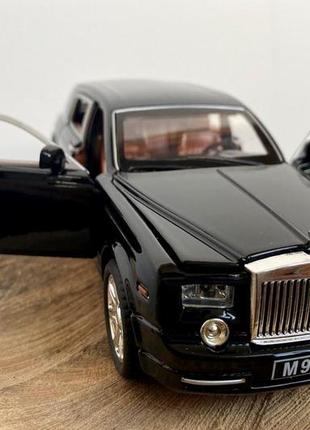 Модель автомобіля rolls royce phantom 1:24. звук + світло ефекти. металева інерційна машинка роллс ройс 3