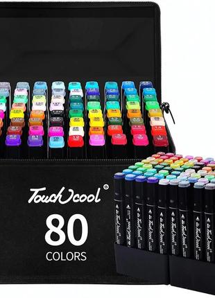 Художні масляні двосторонні маркери touch cool 80 шт