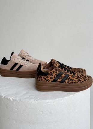 Кеды из натуральной кожи и замши женские на платформе