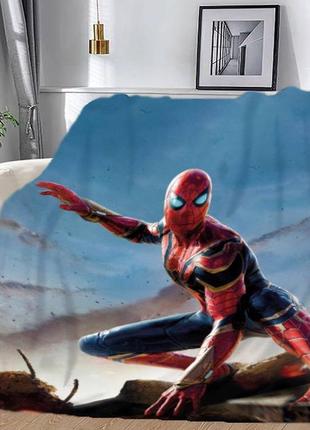 Плед человек паук marvel спайдер мен spider man качественное покрывало с 3d рисунком...